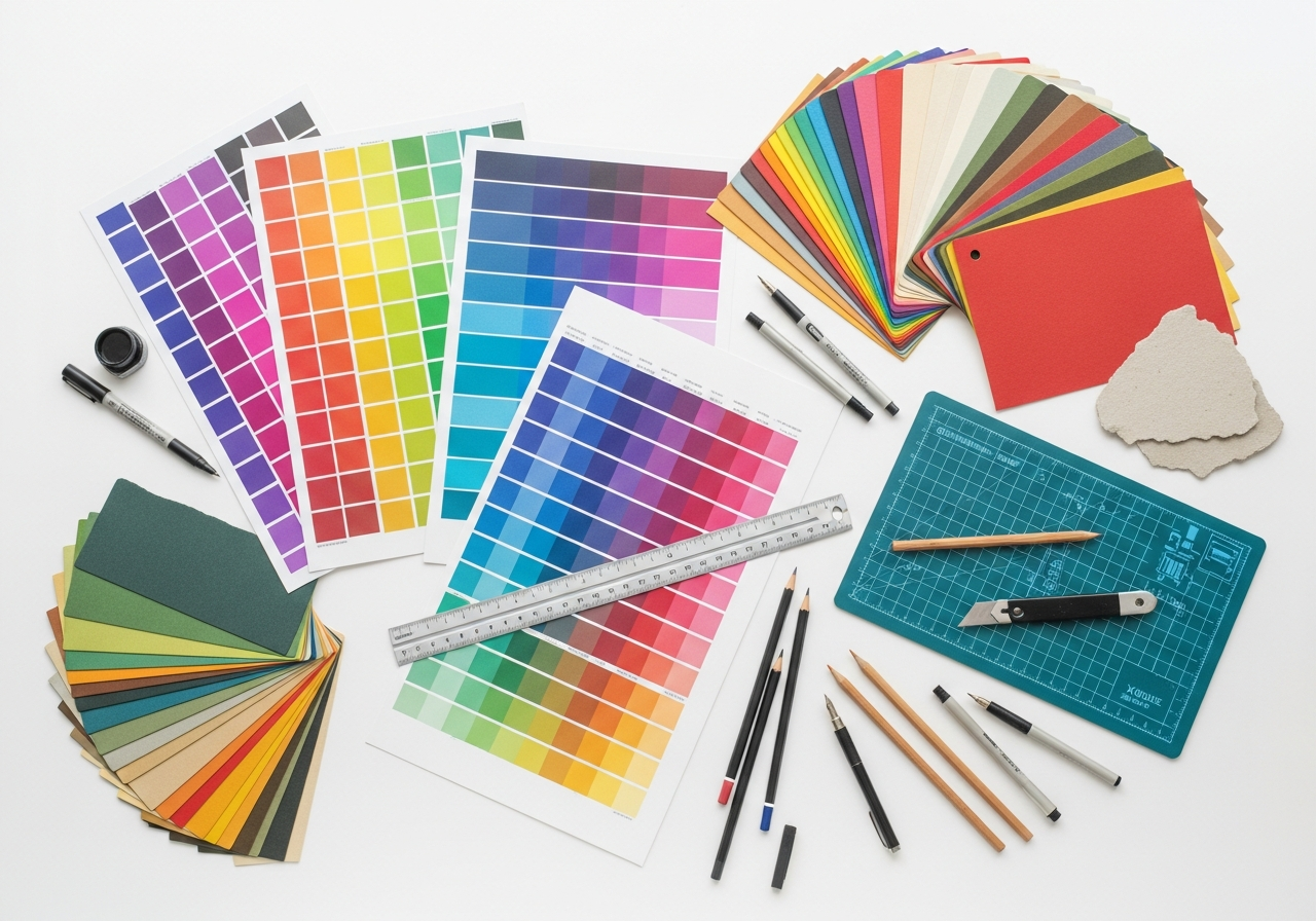 Farbpaletten und Gestaltungswerkzeuge